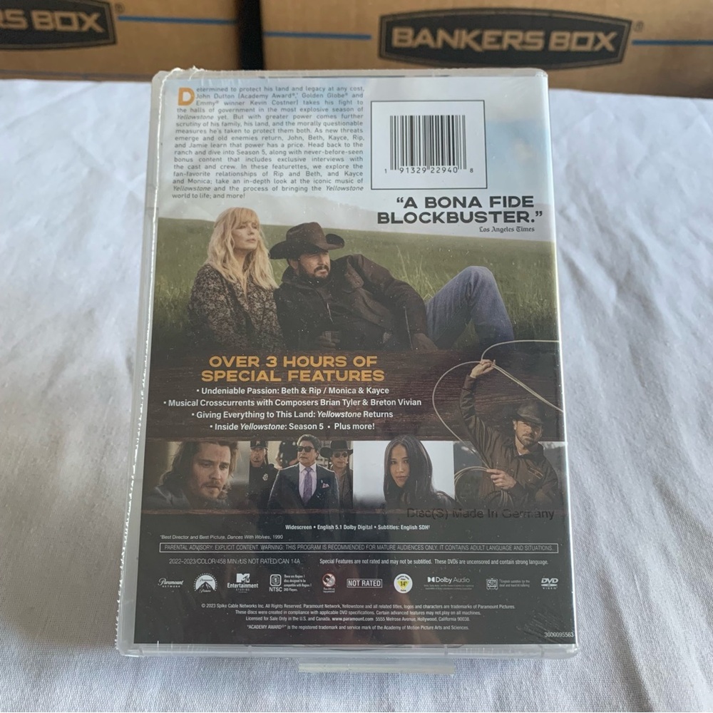 Yellowstone Season 5 DVD Sealed 4 Disc Over 3 Hours of Special Features - Picture 2 of 4